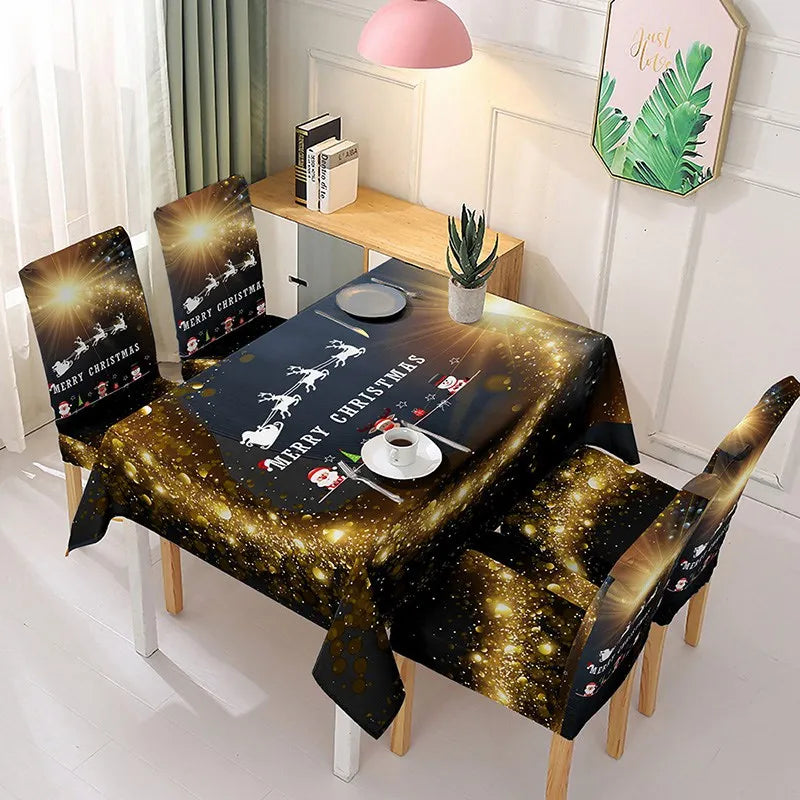 Christmas Table Cloth Polyester Rectangular Tablecloth 3D Printed Table