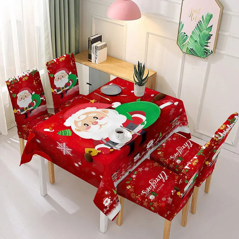 Christmas Table Cloth Polyester Rectangular Tablecloth 3D Printed Table
