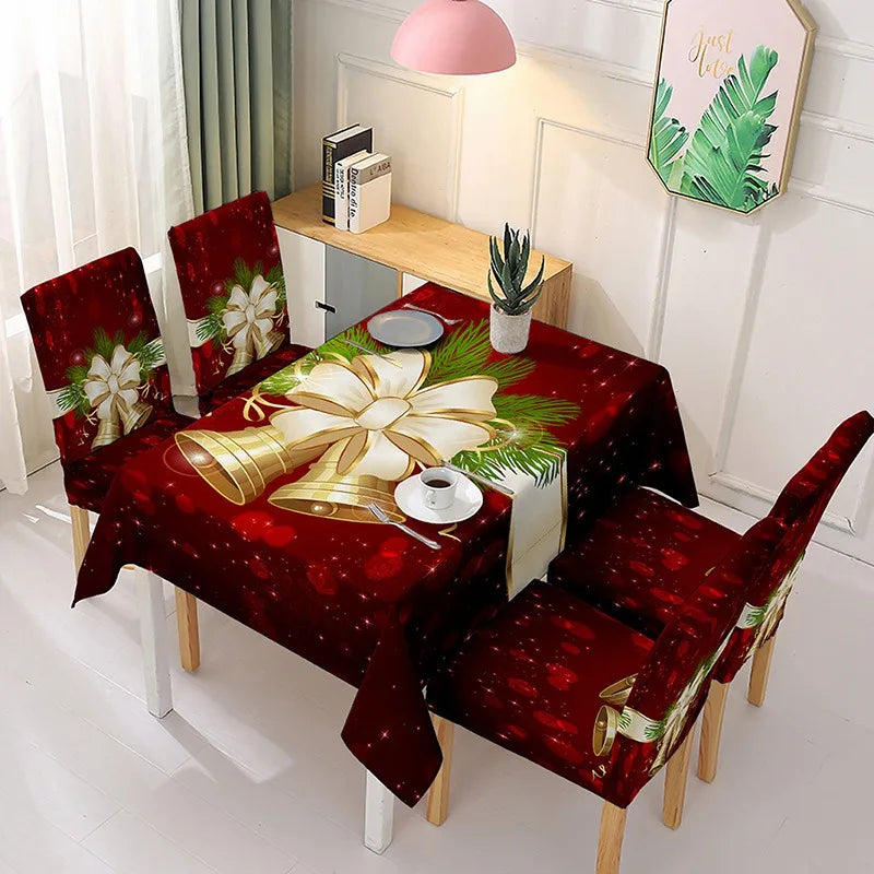 Christmas Table Cloth Polyester Rectangular Tablecloth 3D Printed Table