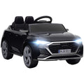 Voiture électrique pour enfants Licence Audi Q8 e-tron Sportback 12V télécommande, phares, musique, klaxon, 3-4 ans noir-0
