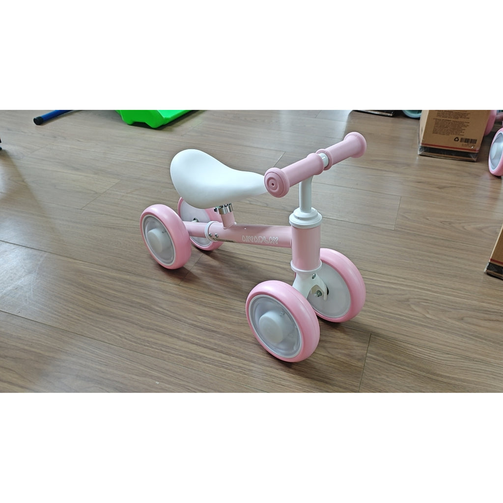 Draisienne Bébé 1-2 Ans, 4 Roues Lumineuses, Siège Réglable, Direction Limitée, Pneus EVA Silencieux, 52x22x37cm, Rose-7