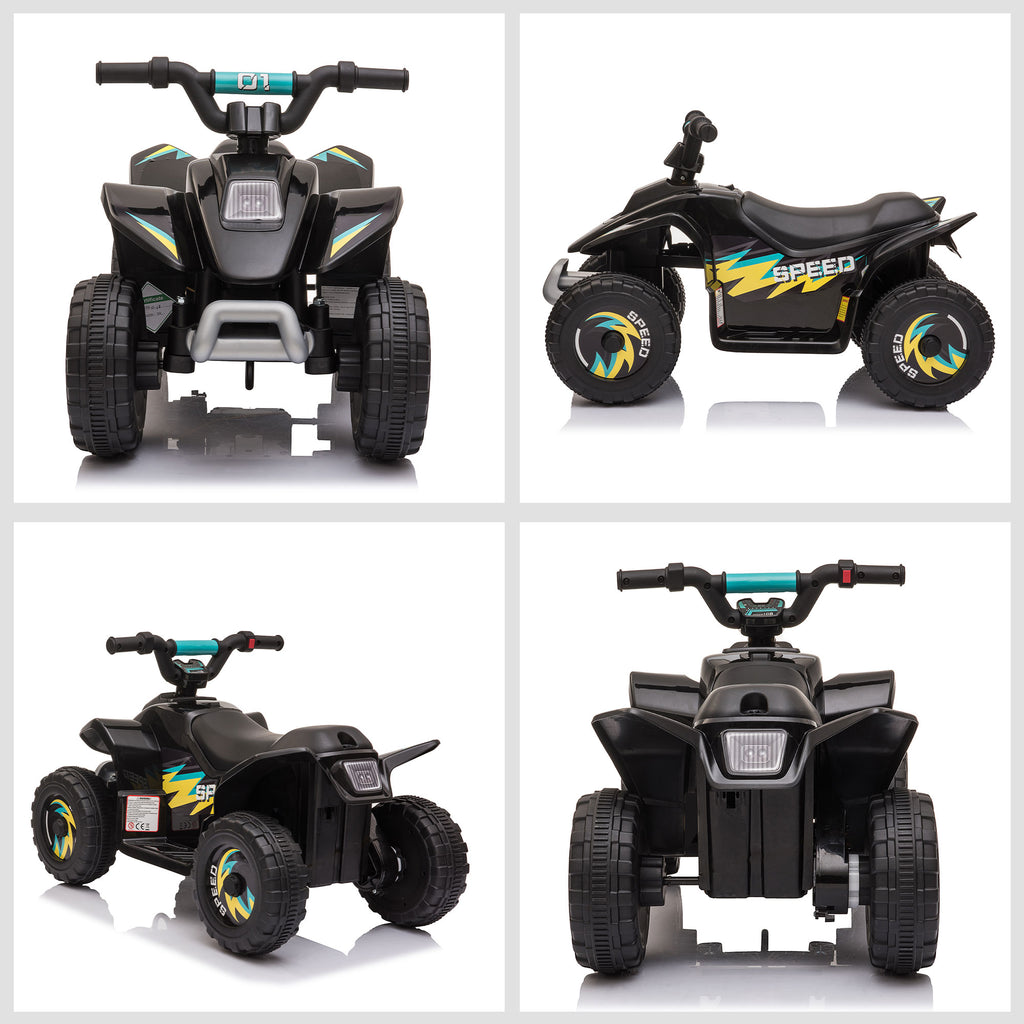 Quad électrique pour enfants 18-36 mois véhicule à batterie 6V avec marche avant et arrière 72 x 40 x 45,5 cm noir-7