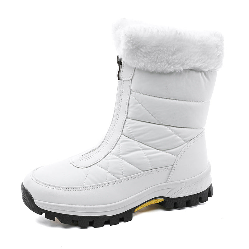 Thick and Warm Snow Boots with Velvet, Large Cotton Shoes
