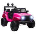Voiture électrique Enfant Propulsion arrière 12 V 5 Km/h Max. télécommande Effets Lumineux sonores 100x65x72cm Rose-0