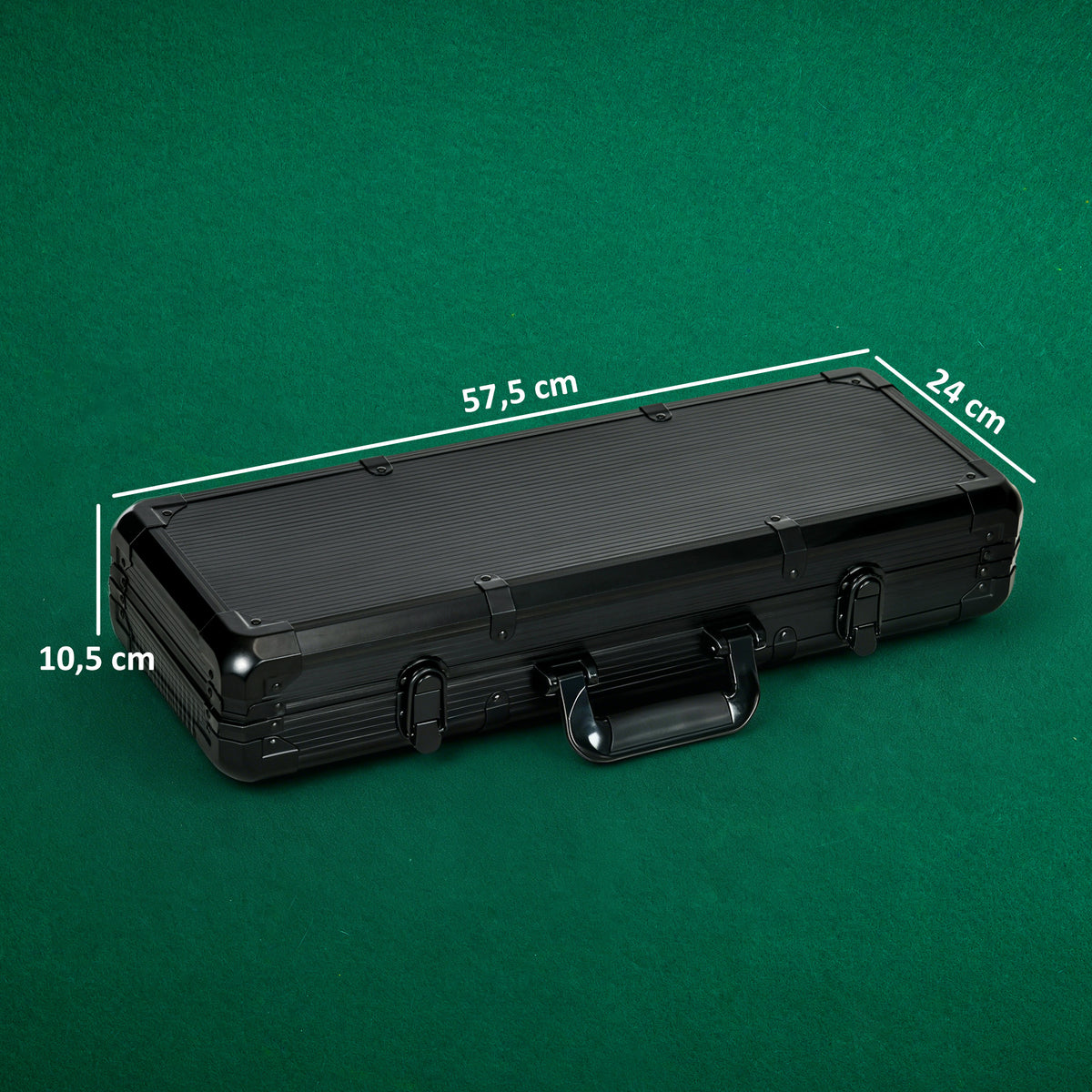 Mallette de Poker Coffret de Poker Complet, avec 500 jetons 5 dés 2 Jeux de Cartes 3 boutons-2