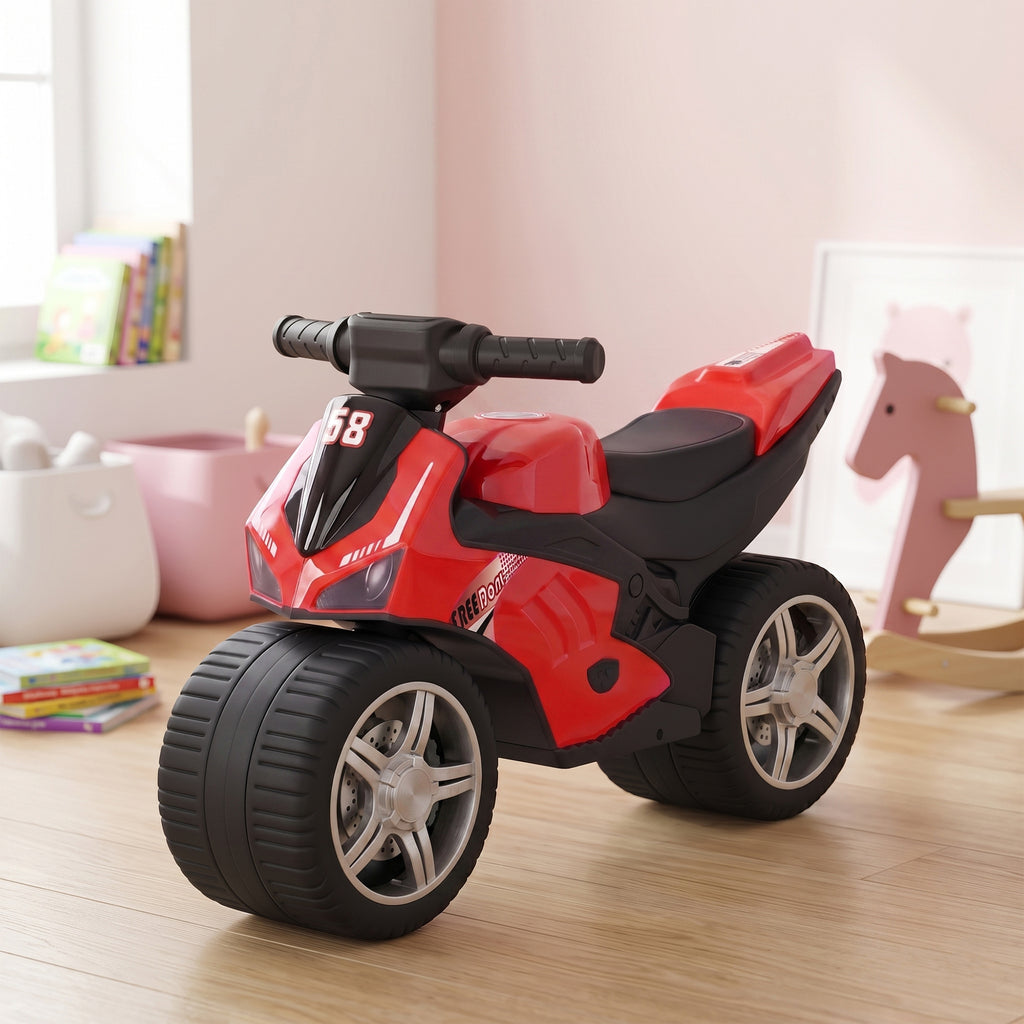 Draisienne pour Enfant, Vélo d'Équilibre avec Musique et Roues Extra-Larges, pour Filles et Garçons 18-36 Mois, Rouge-1