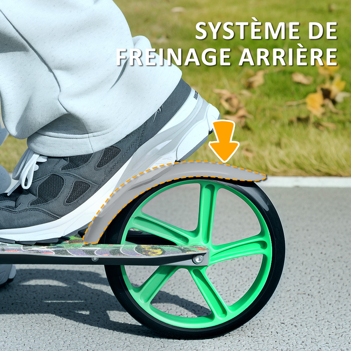Trottinette enfants 6 à 12 ans, trottinette pliable à 2 roues, hauteur réglage, pour filles et garçons, scooter vert-5