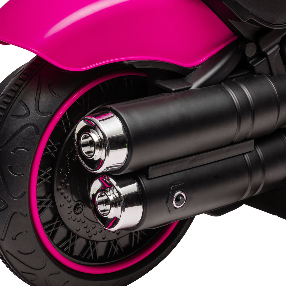 Moto électrique pour enfants 3 km/h 6V avec phare LED 2 roues d'entraînement de 18 à 36 mois avec moteur puissant rose-8