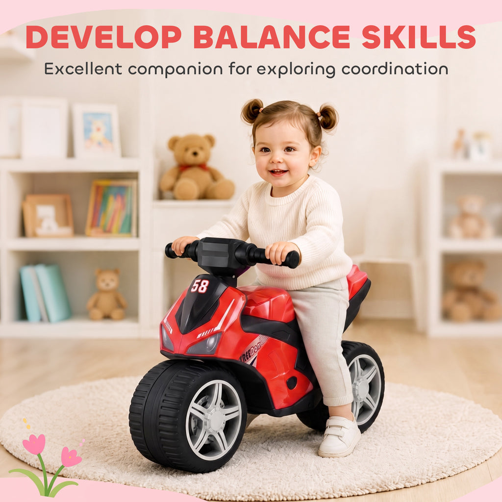Draisienne pour Enfant, Vélo d'Équilibre avec Musique et Roues Extra-Larges, pour Filles et Garçons 18-36 Mois, Rouge-7