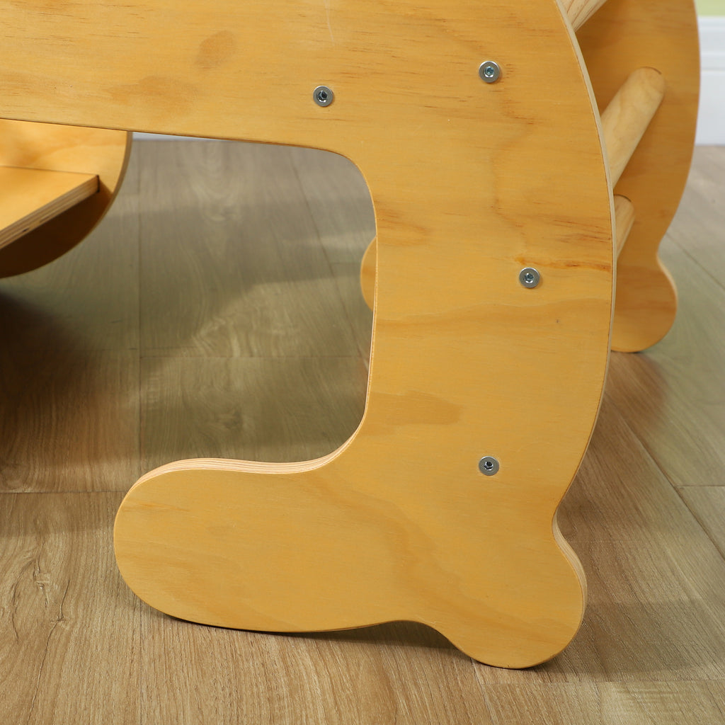 Arche d'escalade pour enfants, table à jouets pour enfants 18-48 mois, design 2 en 1, charge max. 50 kg, bois naturel-8