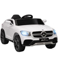Voiture électrique enfants, véhicule électrique 12V, télécommande 2,4G, 3 vitesses, démarrage lent, 105x68x50cm, blanc-0