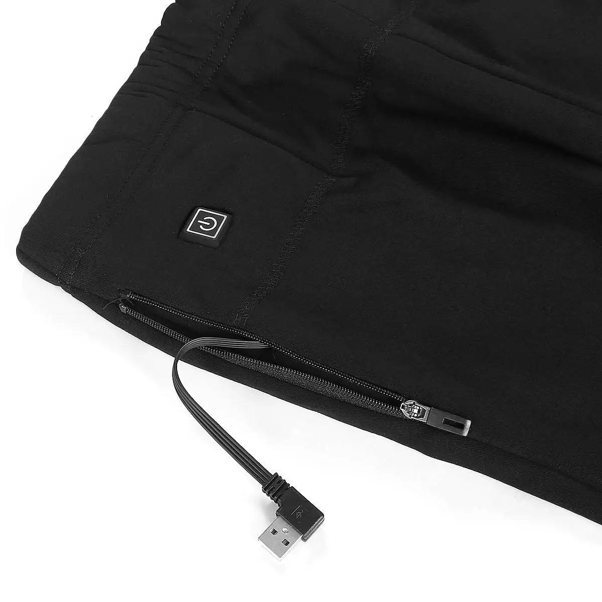 Women Men Winter Outdoor Hiking Heating Trousers Slim USB Charging Heated Pants Skiing Charging Electric Heated Pants Trousers