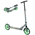 Trottinette enfants 6 à 12 ans, trottinette pliable à 2 roues, hauteur réglage, pour filles et garçons, scooter vert-0