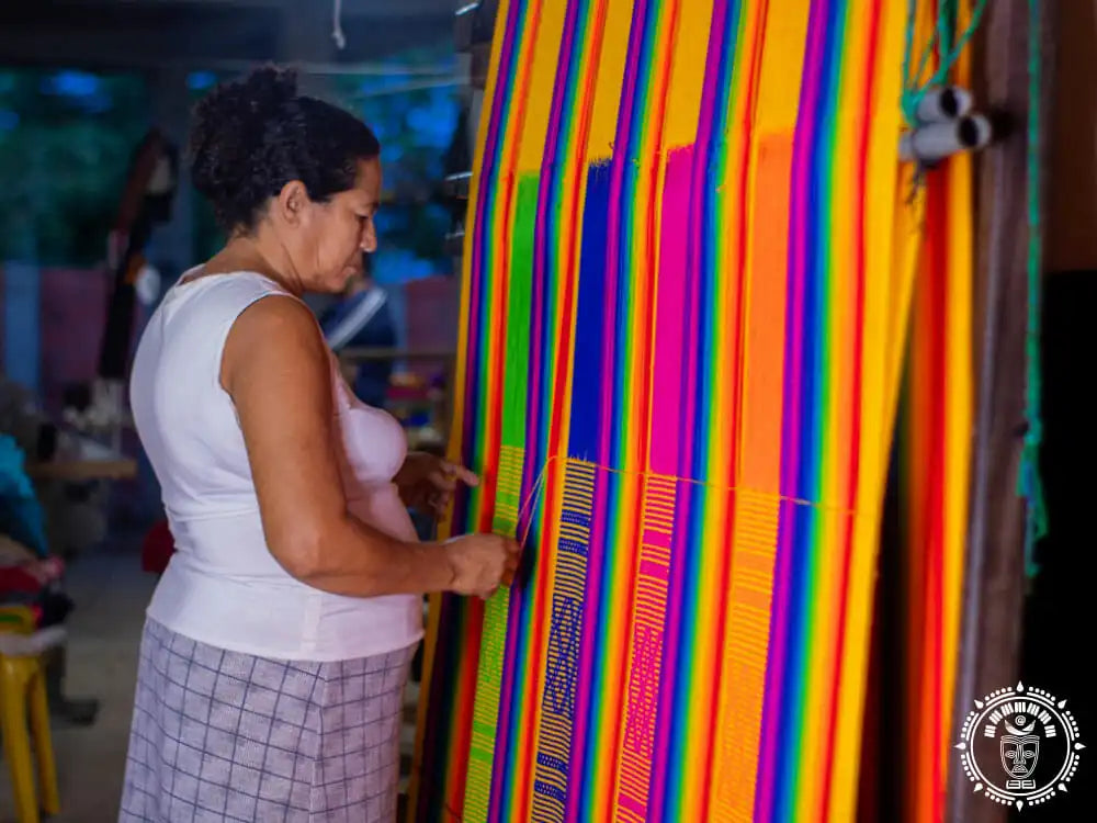 Dessin d'un hamac colombien fait main XXL avec mesures détaillées