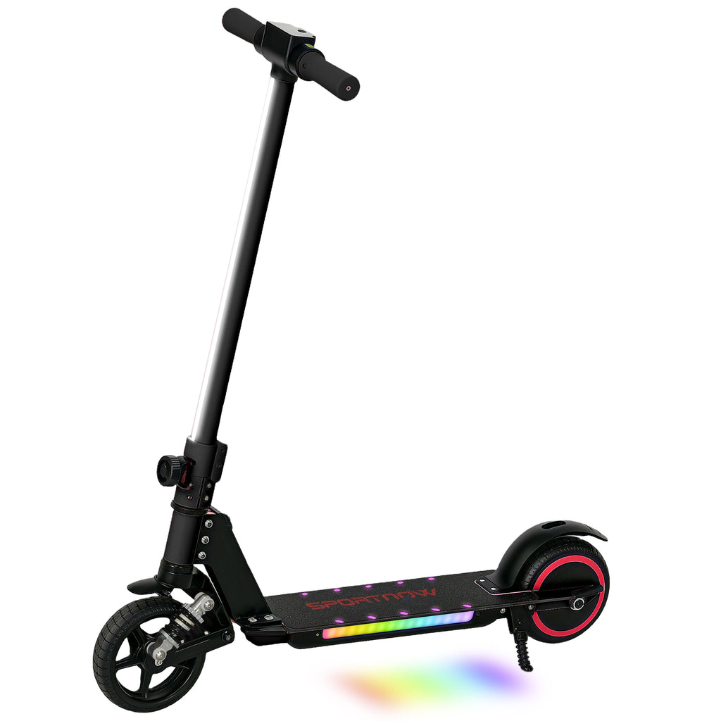 Trottinette électrique pour enfants 6-14 ans scooter électrique pliable pour enfants vitesse max 14 km/h aluminium noir-0