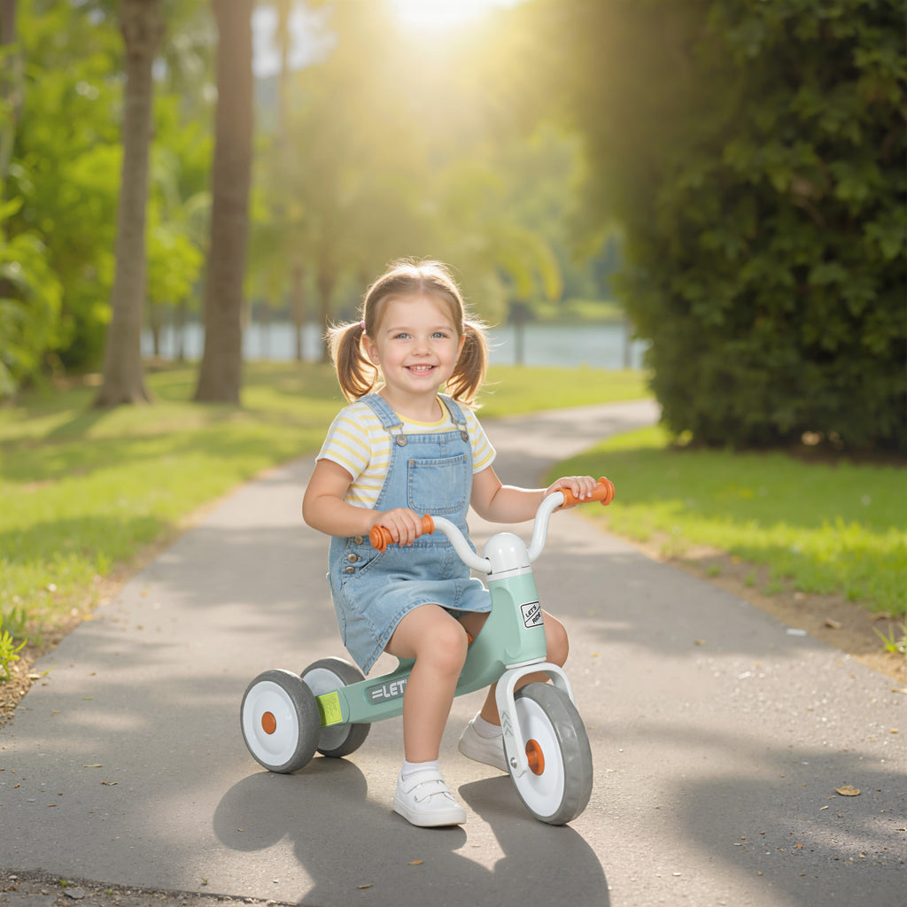 Draisienne bébé 1-3 ans jusqu'à 20 kg, vélo enfants sans pédale, 3 roues silencieuses, 69 x 40 x 49 cm, vert-9