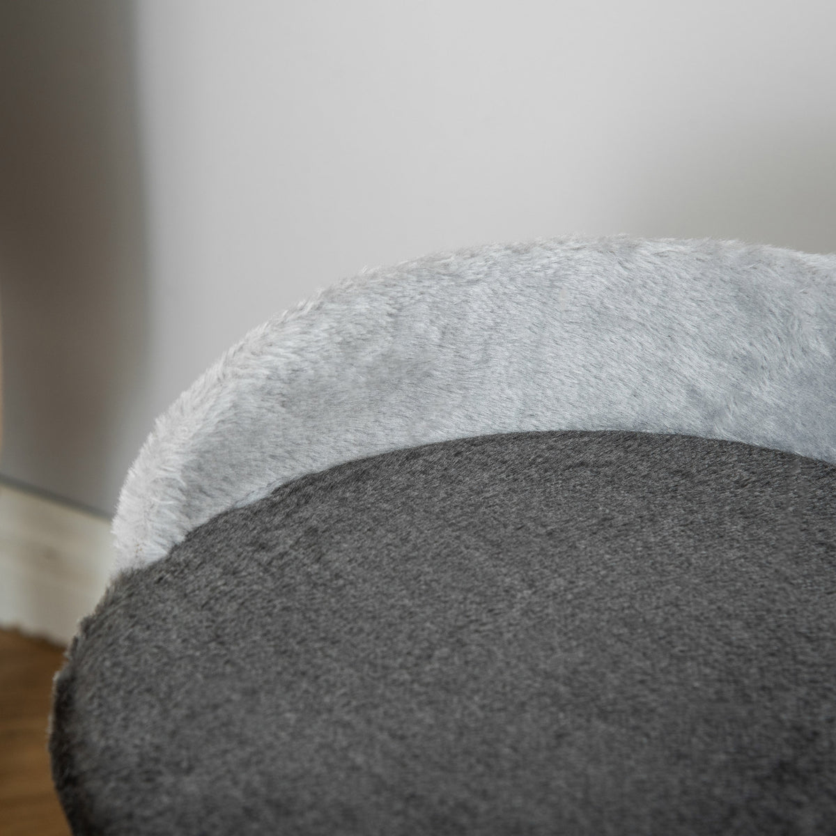 Arbre à chat griffoir grattoir design jeu boule suspendue + plateforme peluche sisal naturel gris foncé-7
