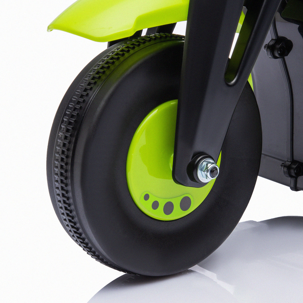 Moto électrique enfants 2-5 ans, 3 roues, 6 V, 3 km/h, avec fonction de bulles, effets lumineux et sonores, vert-7