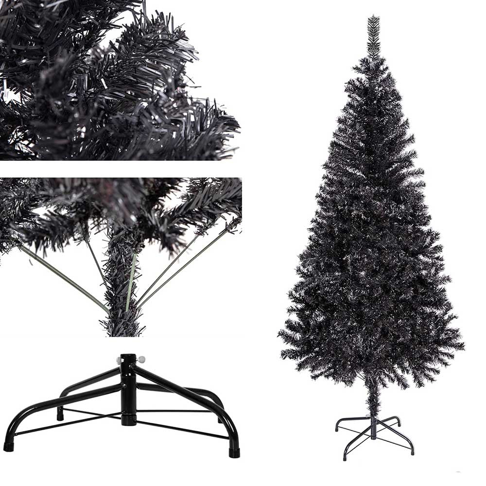 Fekete műfenyő, 120cm 230ág-1