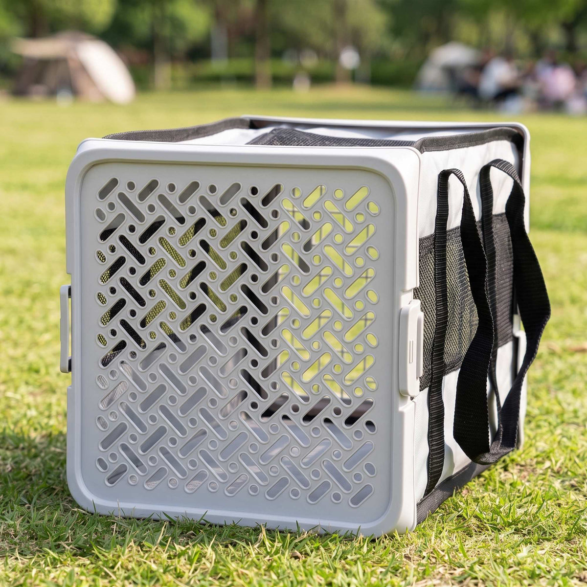 Sac de Transport pour Chat et Chien Pliable Tissu 300D Jusqu'à 10 kg 49,5 x 34 x 35,5 cm Gris-9