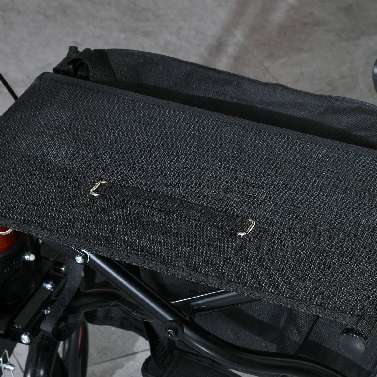 Déambulateur 4 Roues Pliable en Aluminium, Hauteur Réglable 6 Positions, Freins Doubles, Rangement, 64x67x92cm, Rouge-7