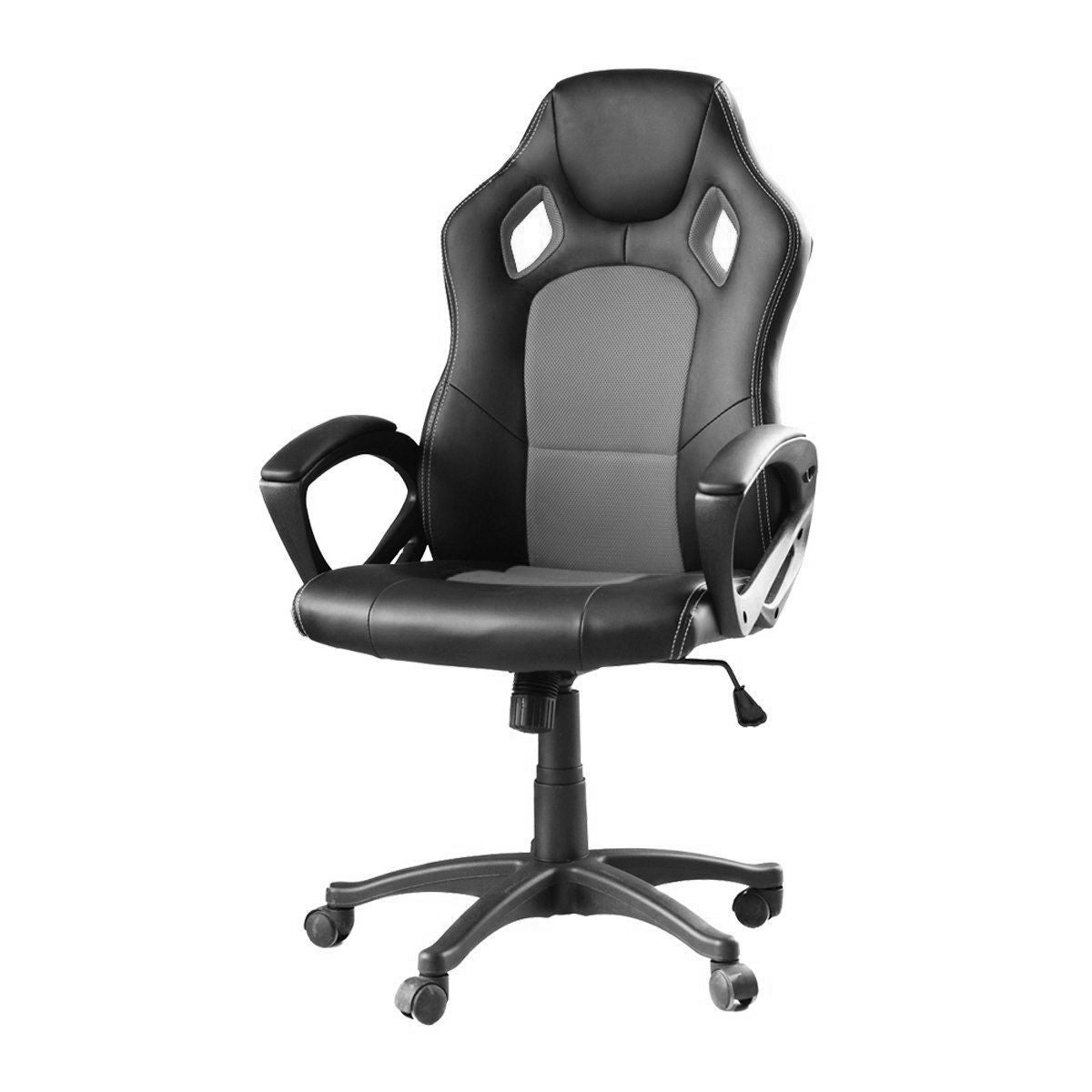 Gamer szék több színben - basic-színes háttámla, szürke-0