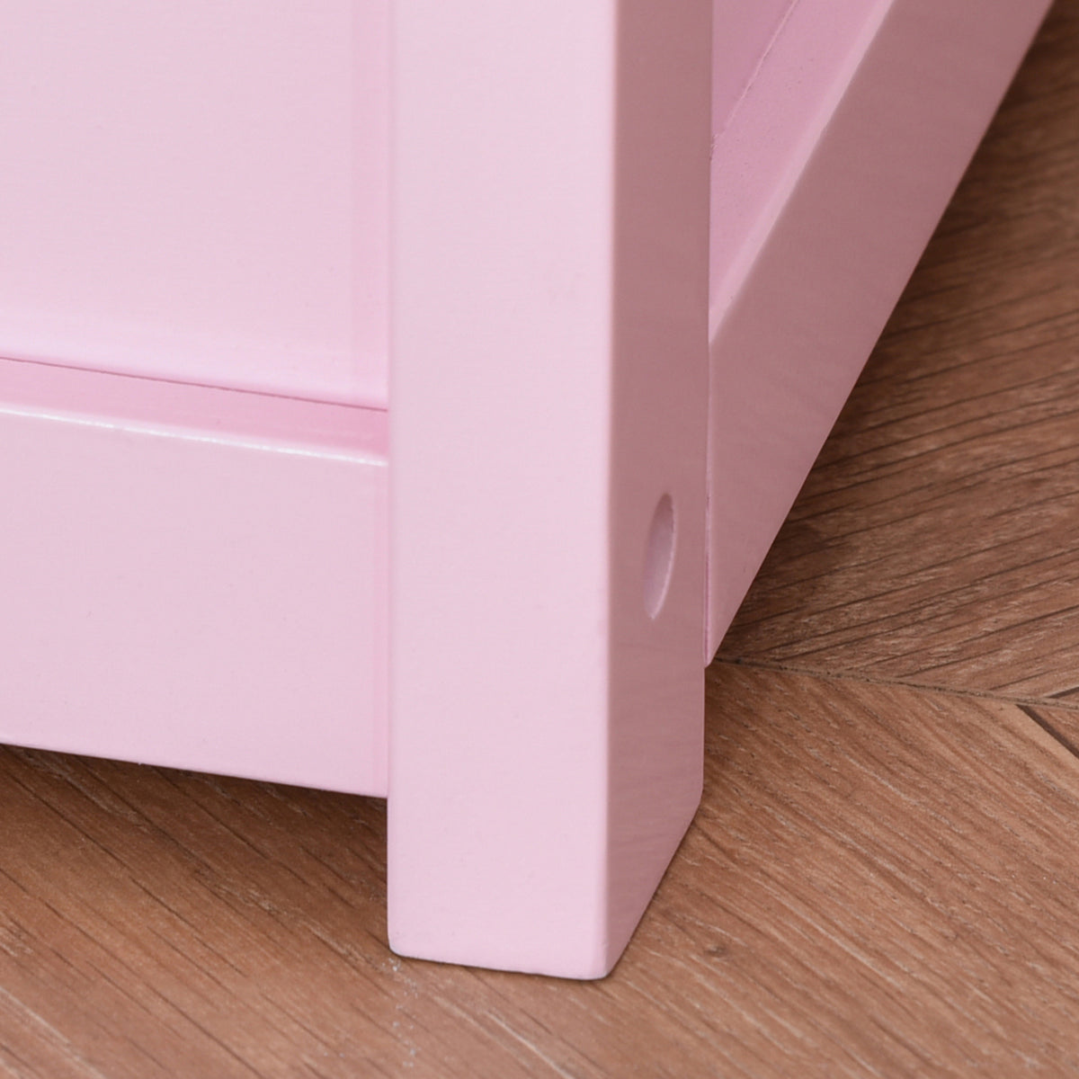 Coffre à jouet enfant banc de rangement enfant couvercle rabattable et charnières de sécurité 60 x 30 x 50 cm rose-6