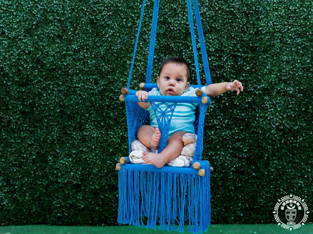 hamac bebe macrame celeste 2