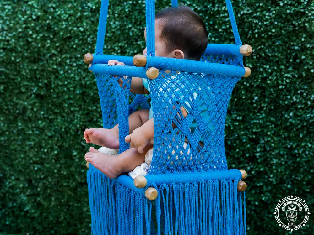 hamac bebe macrame celeste 3