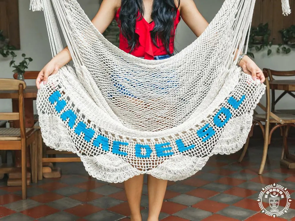 Hamac Chaise XL « Camoapa » Broderie Crochet-15