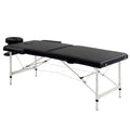 Table de massage pliable portable + housse de transport charge max. 225 Kg hauteur réglable 210 x 90 cm noir-0