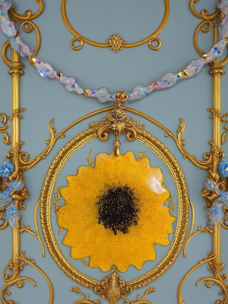Collier tournesol doré " soleil d'été " avec perles de cristal, Fait main , le Bijou Soleil des Femmes lumineuses