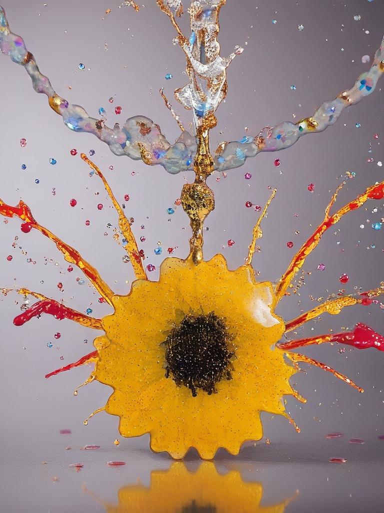 Collier tournesol doré " soleil d'été " avec perles de cristal, Fait main , le Bijou Soleil des Femmes lumineuses