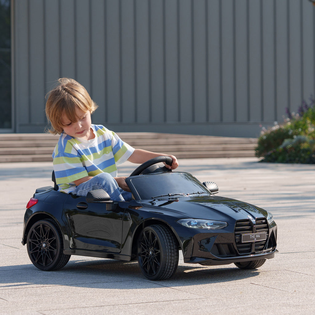 Voiture Électrique pour Enfants BMW M4 12V avec Télécommande 2,4G, Double Moteur, Klaxon, Lumières LED, Noir-1