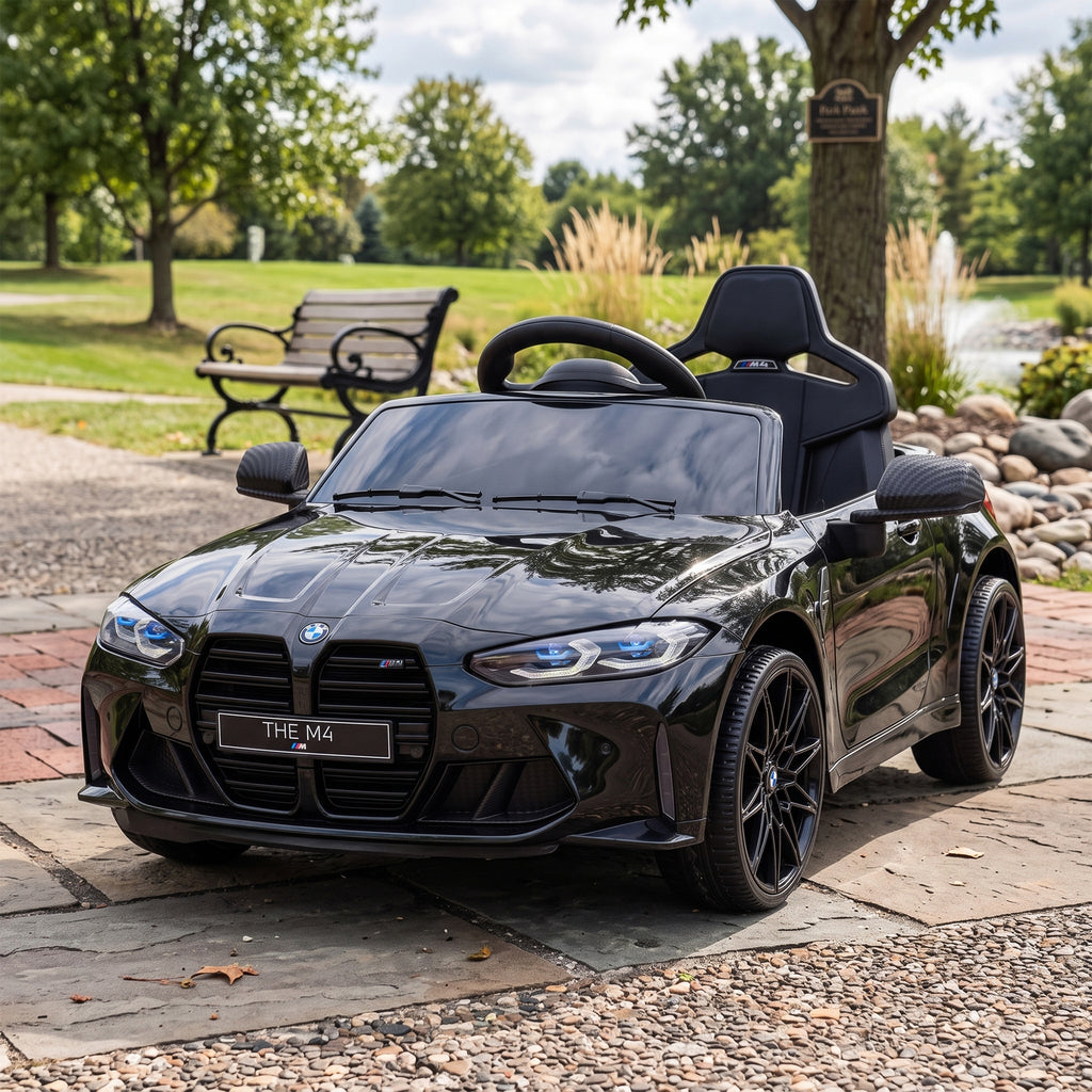 Voiture Électrique pour Enfants BMW M4 12V avec Télécommande 2,4G, Double Moteur, Klaxon, Lumières LED, Noir-9