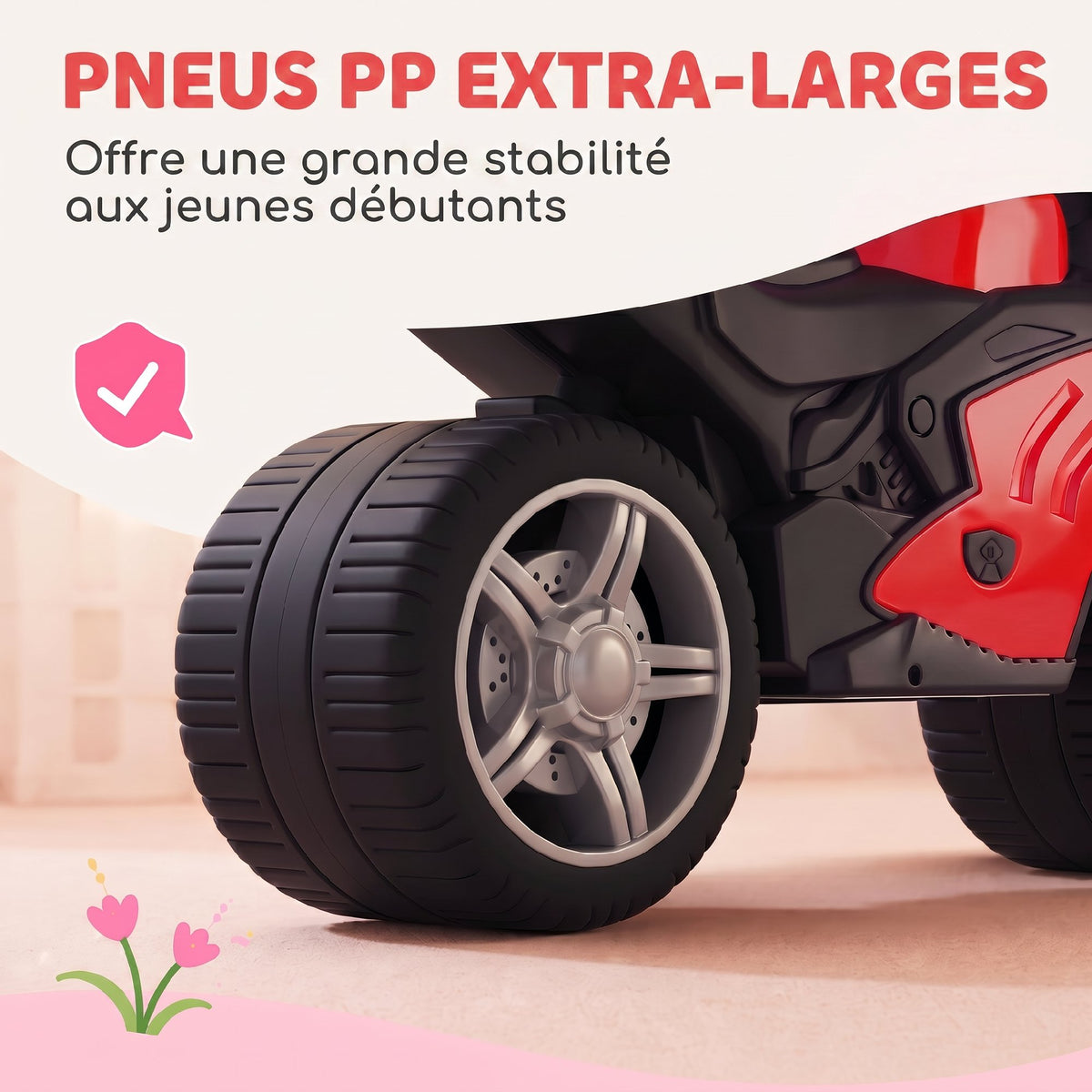 Draisienne pour Enfant, Vélo d'Équilibre avec Musique et Roues Extra-Larges, pour Filles et Garçons 18-36 Mois, Rouge-5