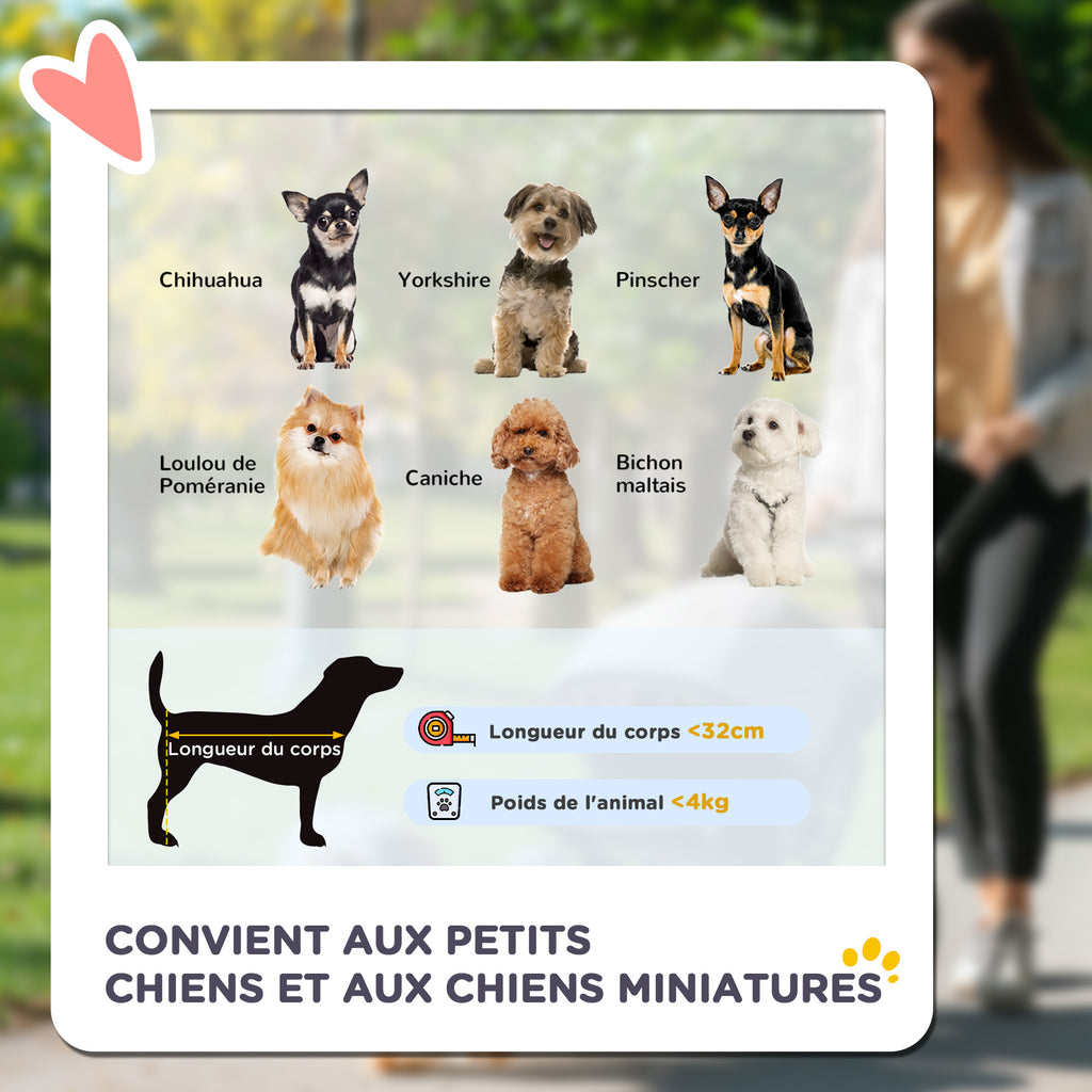 Poussette buggy pliable chien chat panier rangement porte-gobelets tissu 300D Oxford imperméable 4 roues rouge-3