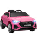 Voiture électrique enfants, véhicule électrique 12V avec télécommande 2,4G, phares, musique, klaxon, port USB, MP3, rose-0