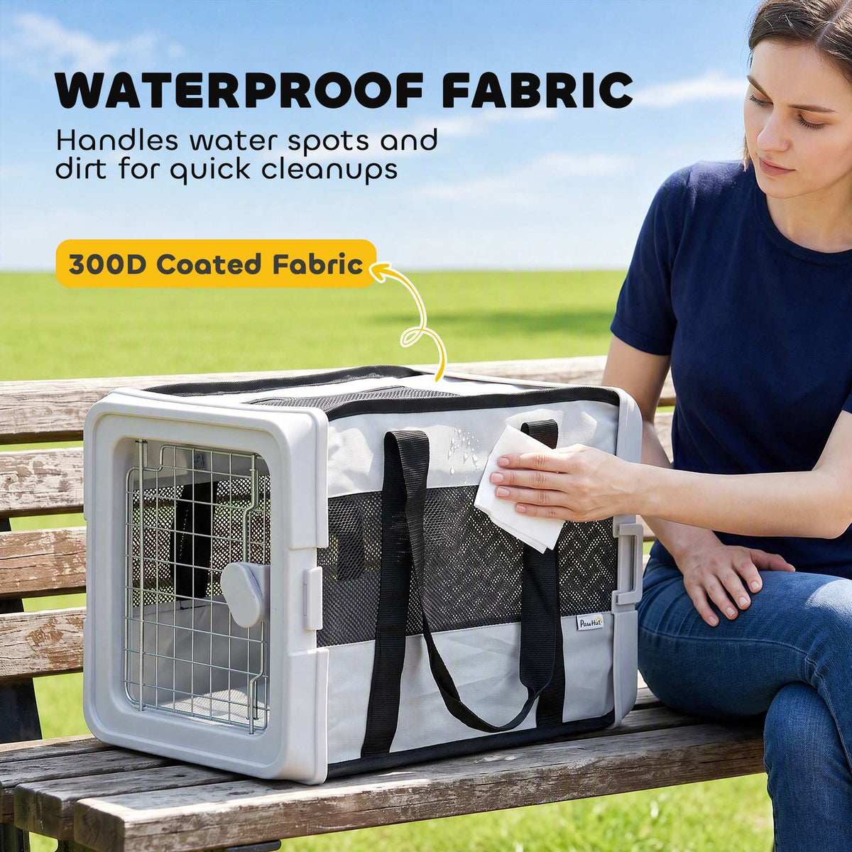 Sac de Transport pour Chat et Chien Pliable Tissu 300D Jusqu'à 10 kg 49,5 x 34 x 35,5 cm Gris-7