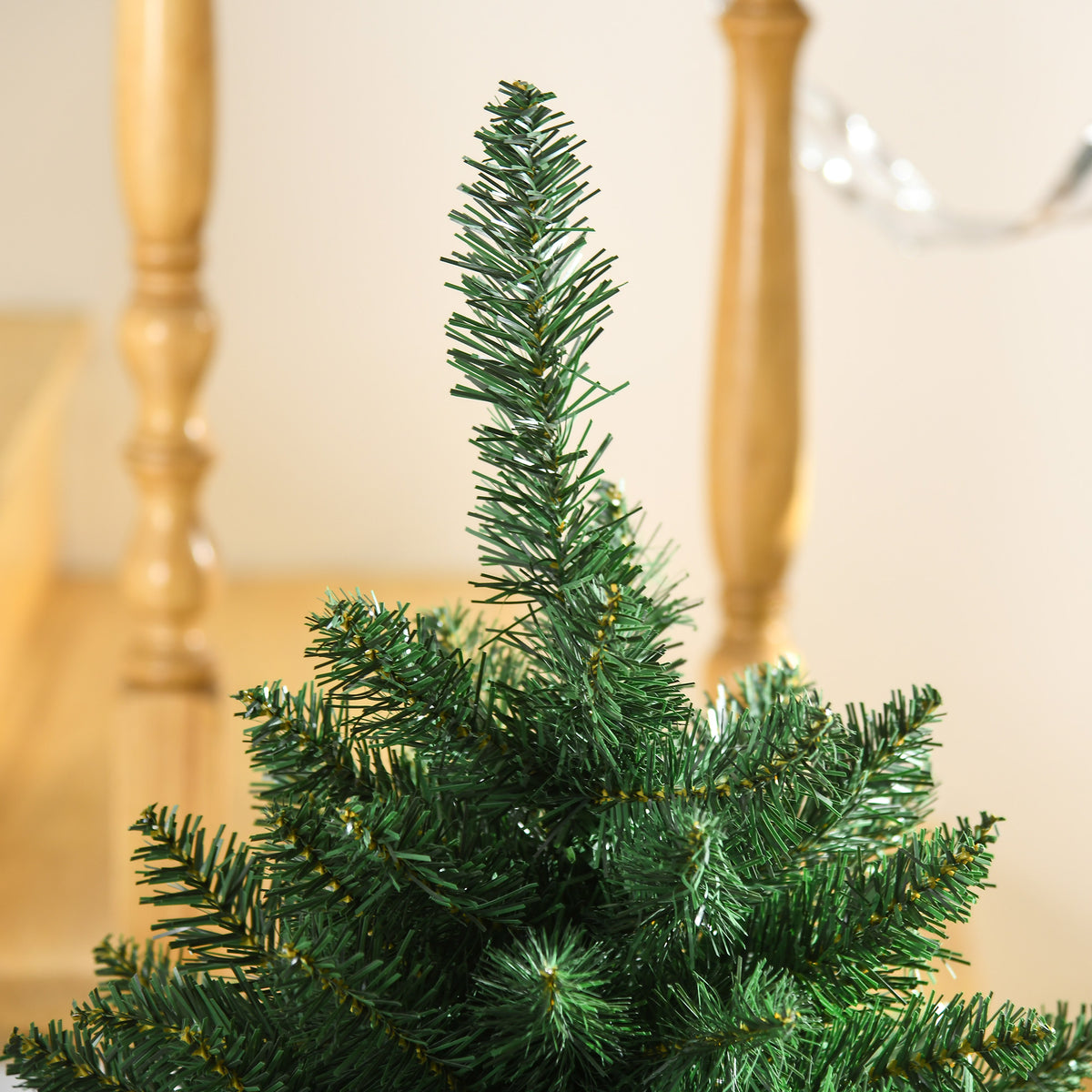 Sapin de Noël artificiel 305 branches avec pied croix acier amovible Ø 85 x 120H cm vert-8