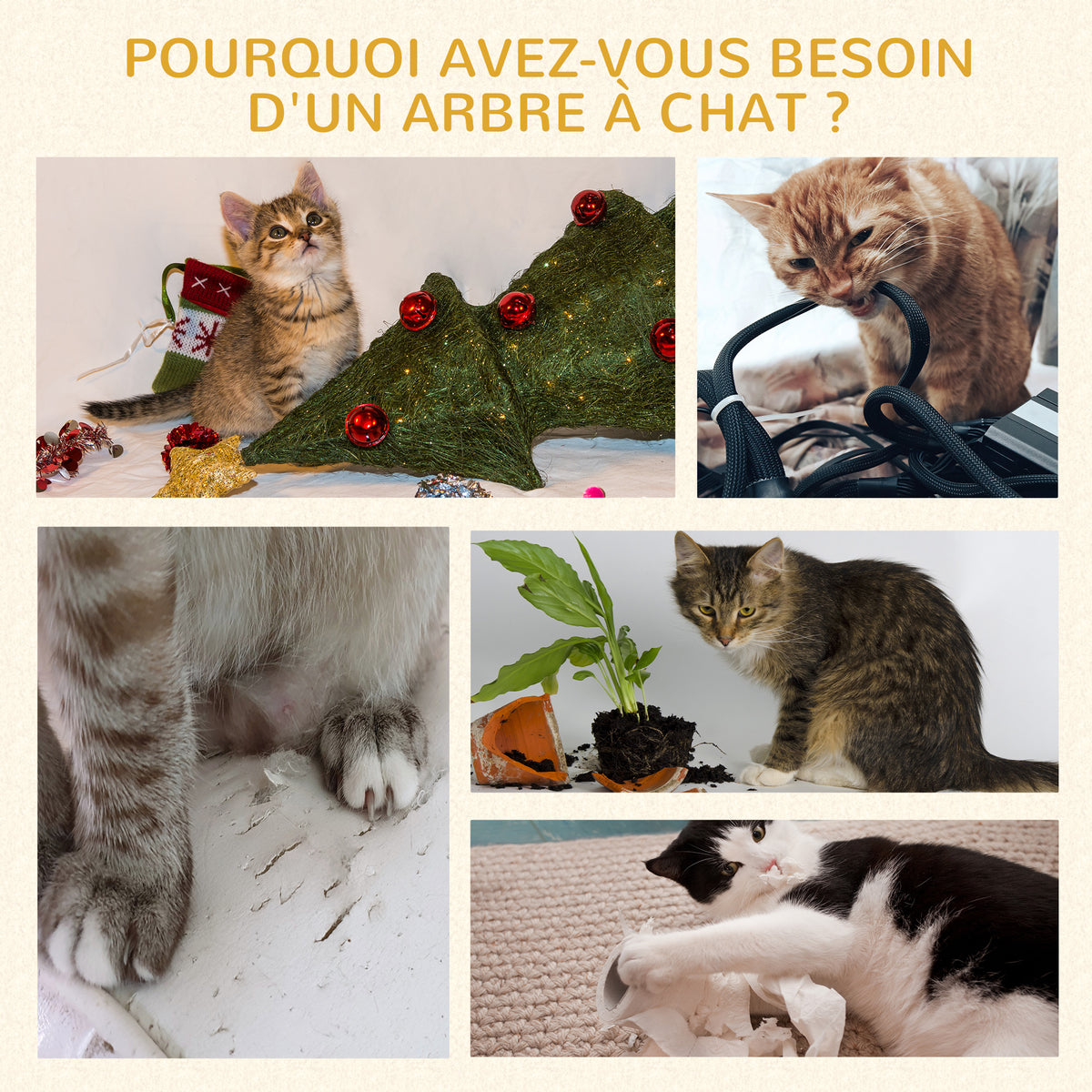 Arbre à chat griffoir grattoir design jeu boule suspendue + plateforme peluche sisal naturel gris foncé-6