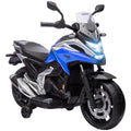 Moto électrique pour enfants moto porteur Honda pour enfants 3 à 6 ans avec musique, phares bleu-0