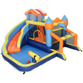 Château gonflable avec souffleur 8 en 1, parc aquatique, toboggan, trampoline, piscine à balles, multicolore-0