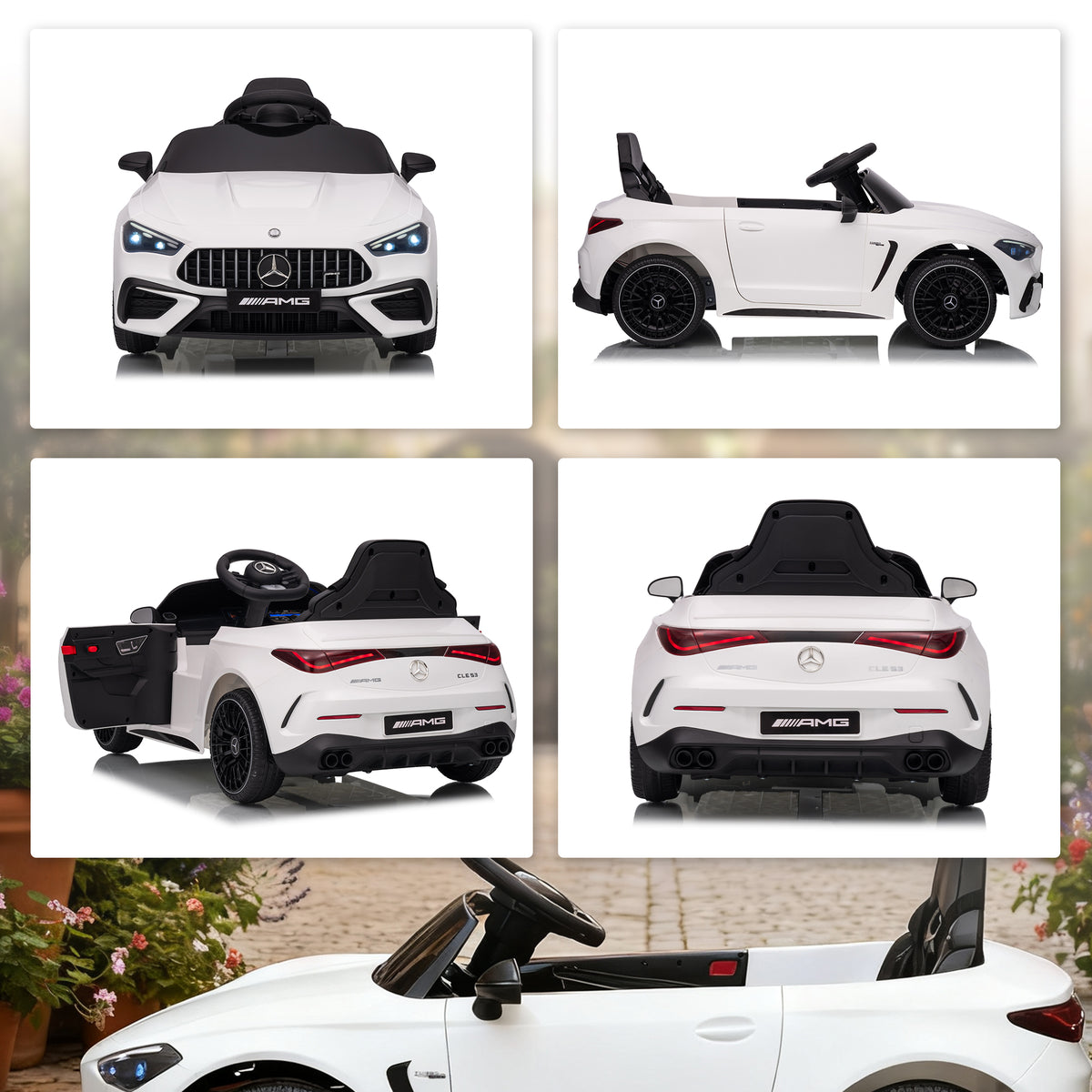 Voiture électrique enfants Mercedes AMG CLE 53 12V 2 moteurs télécommande parentale 2,4G 99 x 55 x 43 cm blanc-8