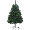 Sapin de Noël artificiel 305 branches avec pied croix acier amovible Ø 85 x 120H cm vert-0