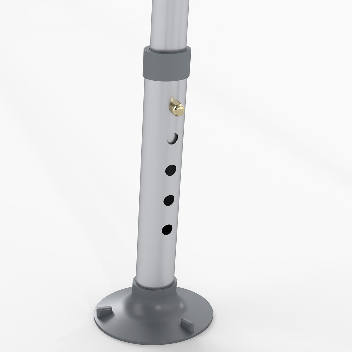 Tabouret de Douche Réglable en Hauteur à 5 Niveaux, Chaise de Douche, Accoudoirs Rembourrés et Coussin Amovible, Gris-9