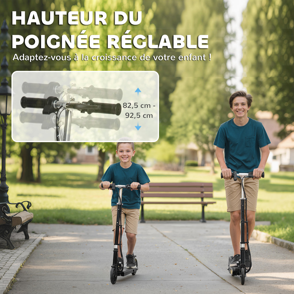 Trottinette électrique pliante pour enfant de +7ans, 120W Vitesse max 12km/h, 74x36x82,5-92,5 cm Noir-7